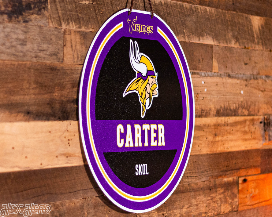 Minnesota Vikings Personalized Monogram Metal Art