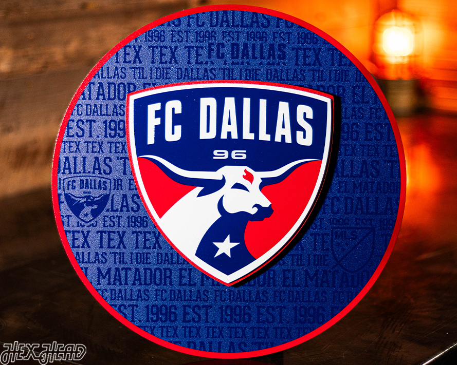 FC Dallas CRAFT SERIES 3D Embossed Metal Wall Art