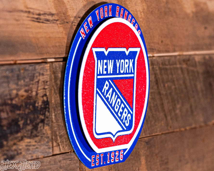 New York Rangers "Double Play" On the Shelf or on the Wall Art