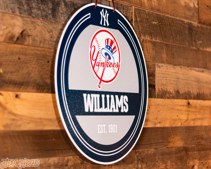 New York Yankees Personalized Monogram Metal Art