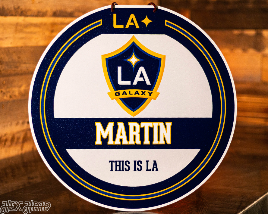 LA Galaxy Personalized Monogram Metal Art