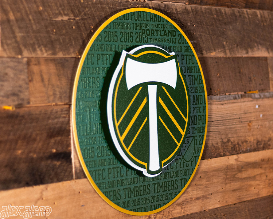 Portland Timbers CRAFT SERIES 3D Embossed Metal Wall Art