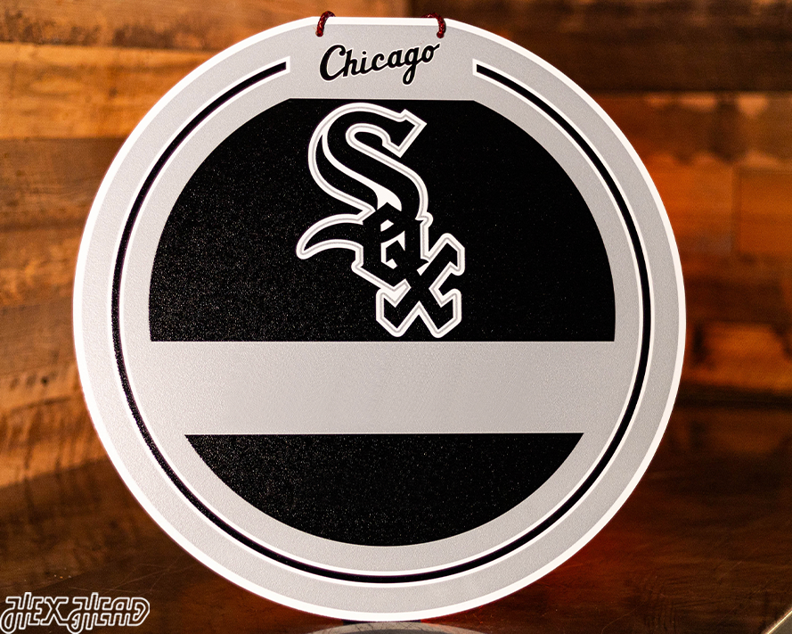 Chicago White Sox Personalized Monogram Metal Art