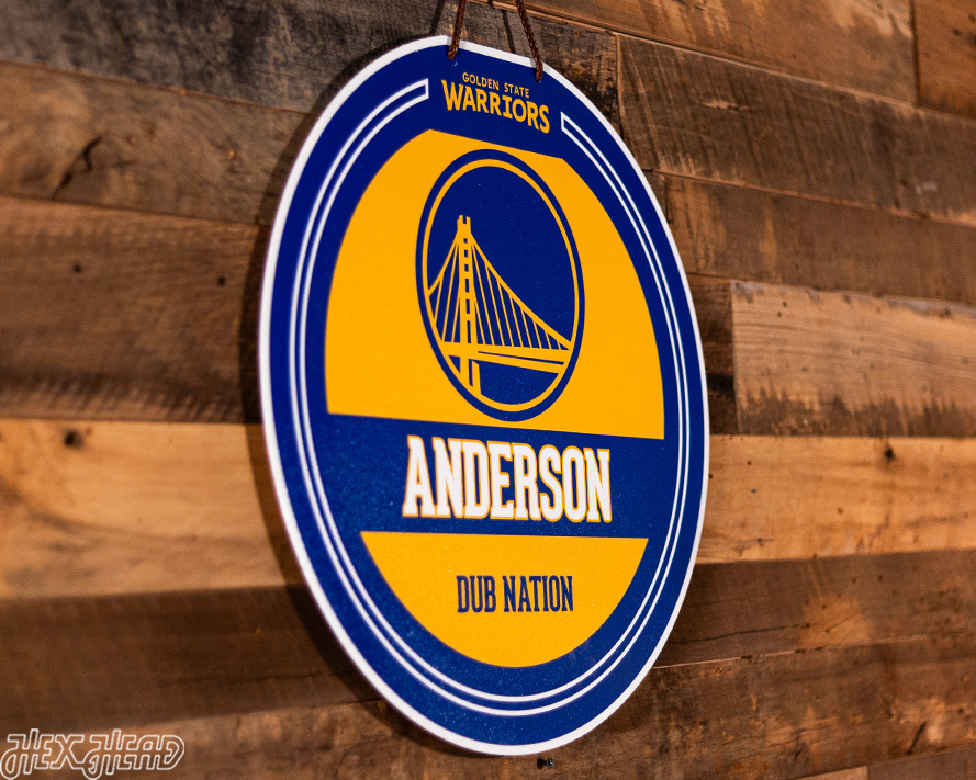 Golden State Warriors Personalized Monogram Metal Art