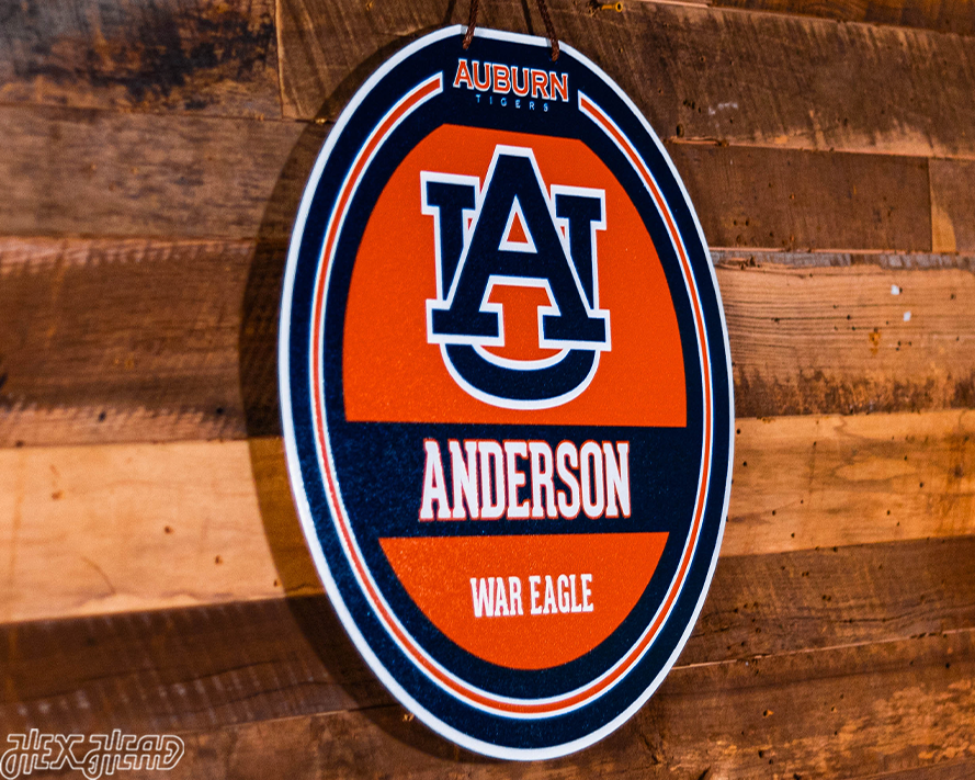 Auburn Tigers Personalized Monogram Metal Art