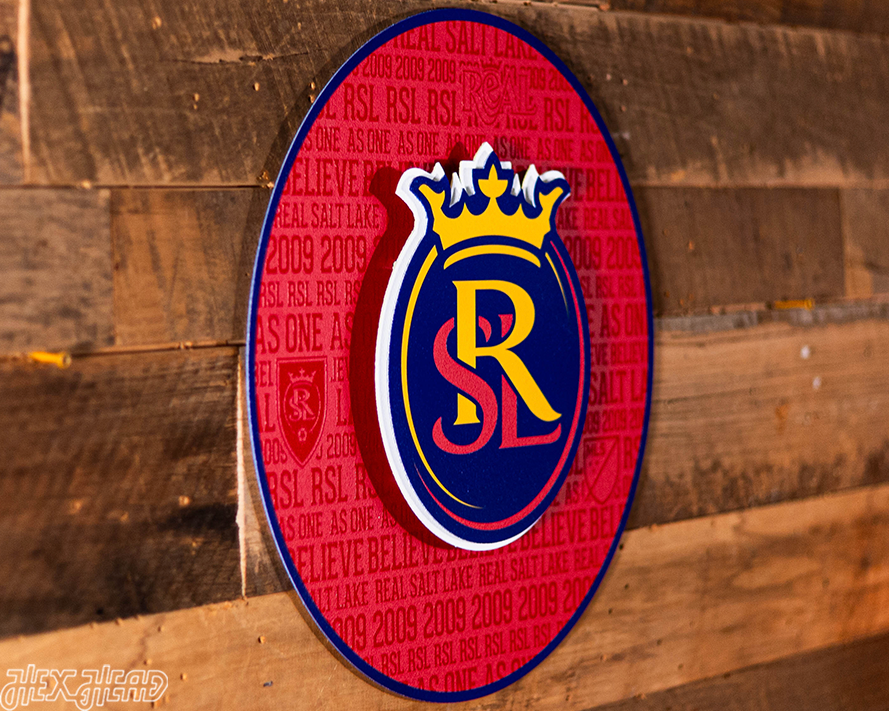 Real Salt Lake CRAFT SERIES 3D Embossed Metal Wall Art