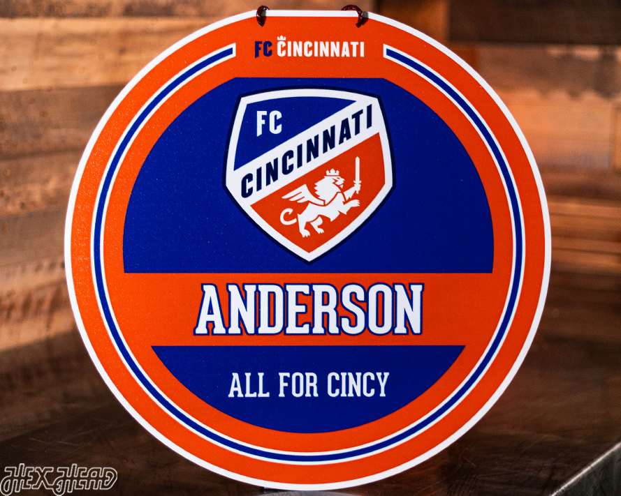 FC Cincinnati Personalized Monogram Metal Art