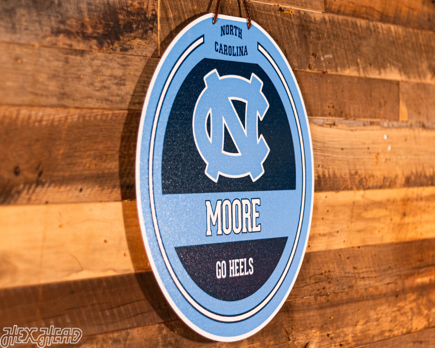 North Carolina Tar Heels Personalized Monogram Metal Art