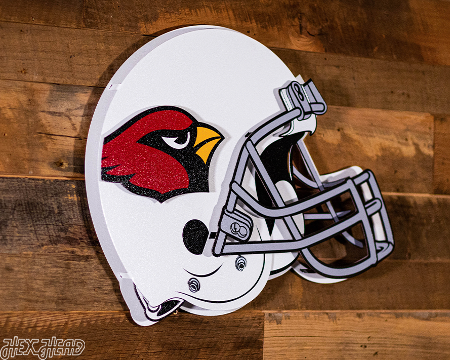 BLITZ Collection - 8 Layer Arizona Cardinals Helmet 3D Vintage Metal Wall Art