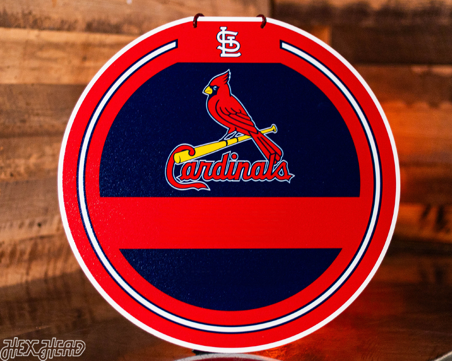 St. Louis Cardinals Personalized Monogram Metal Art