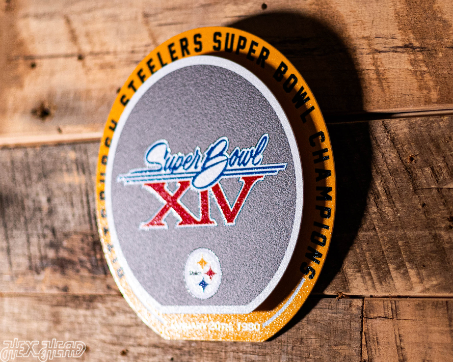 Pittsburgh Steelers Super Bowl XIV "Double Play" On the Shelf or on the Wall Art