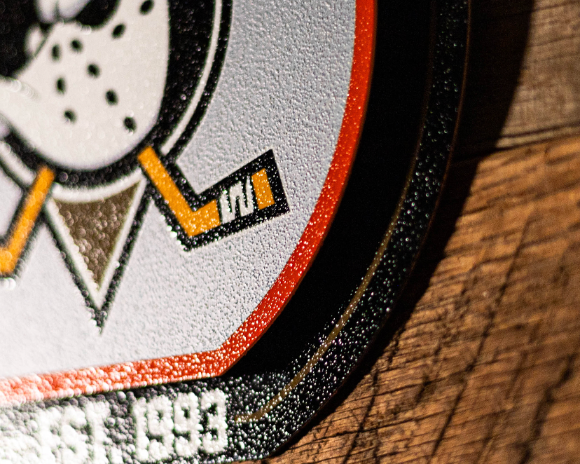 Anaheim Ducks "Double Play" On the Shelf or on the Wall Art