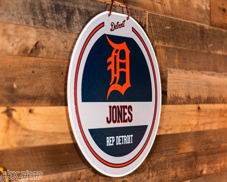 Detroit Tigers Personalized Monogram Metal Art