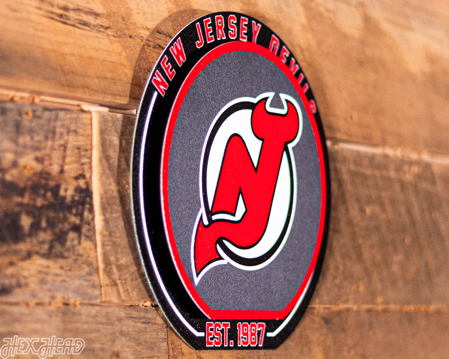 New Jersey Devils "Double Play" On the Shelf or on the Wall Art