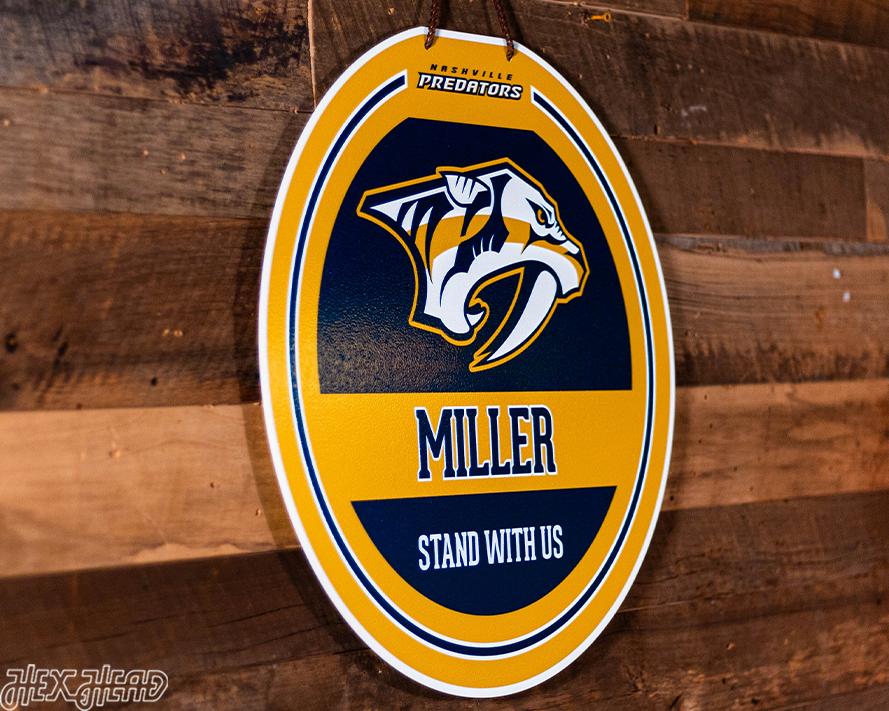 Nashville Predators Personalized Monogram Metal Art