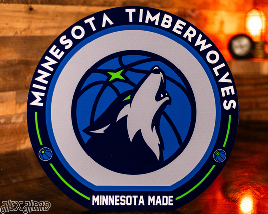 VARSITY Collection- Single layer Minnesota Timberwolves Metal Wall Art