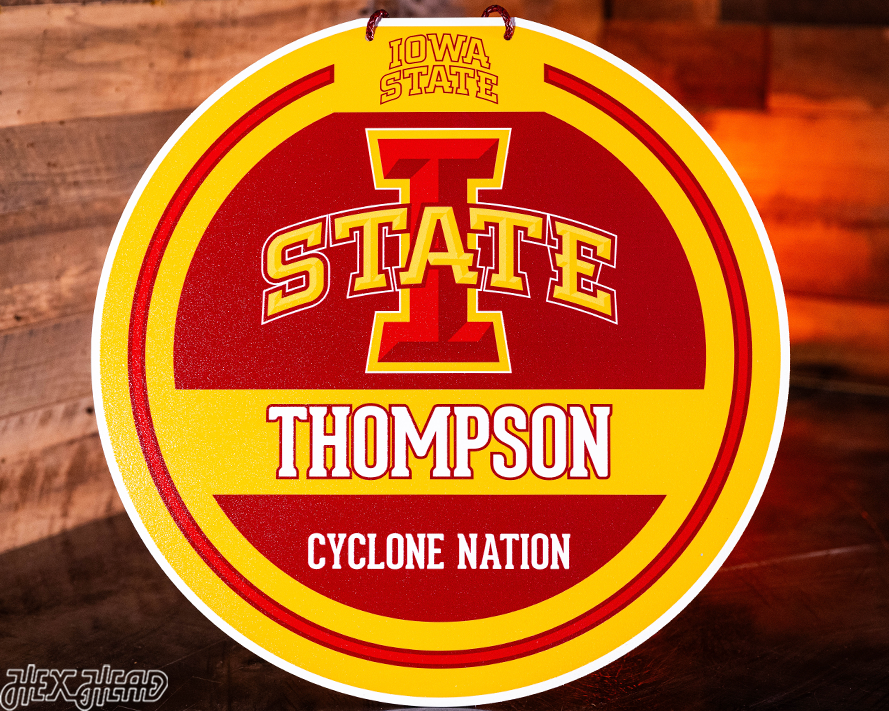 Iowa State Cyclones Personalized Monogram Metal Art