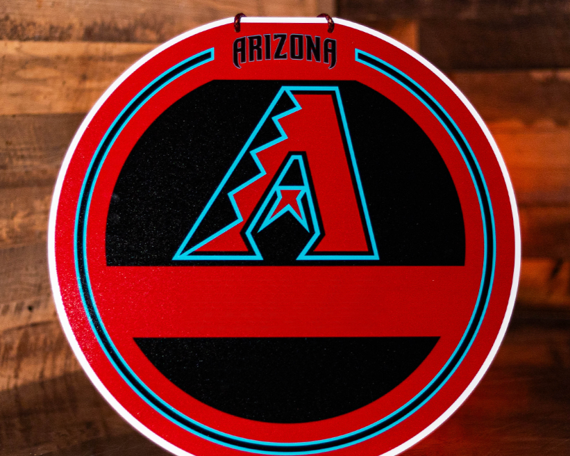 Arizona Diamondbacks Personalized Monogram Metal Art