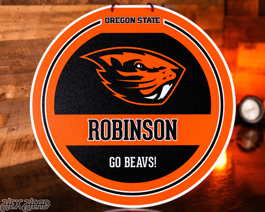 Oregon State Beavers Personalized Monogram Metal Art