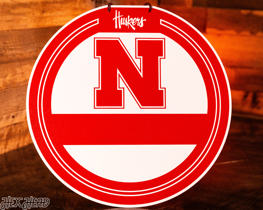 Nebraska Cornhuskers Personalized Monogram Metal Art