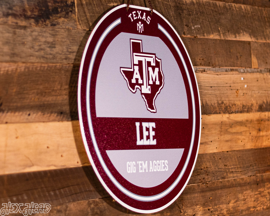 Texas A&M Aggies Personalized Monogram Metal Art