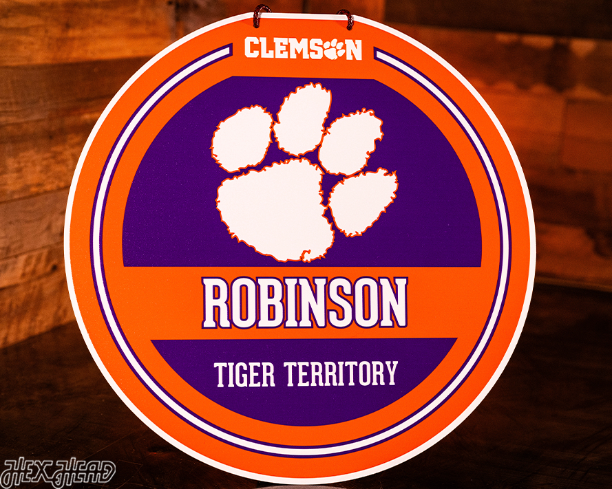 Clemson Tigers Personalized Monogram Metal Art