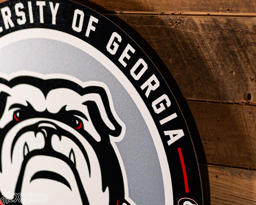 VARSITY Collection- SINGLE layer Georgia Bulldogs Metal Wall Art