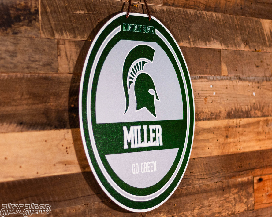 Michigan State Spartans Personalized Monogram Metal Art