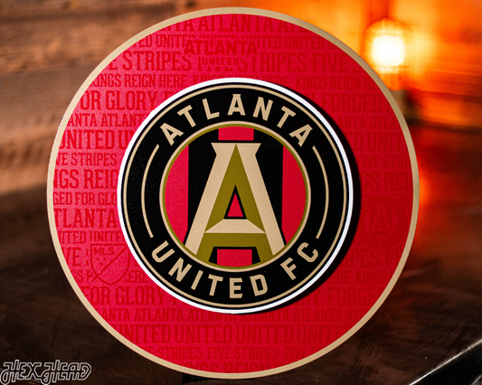 Atlanta United FC CRAFT SERIES 3D Embossed Metal Wall Art