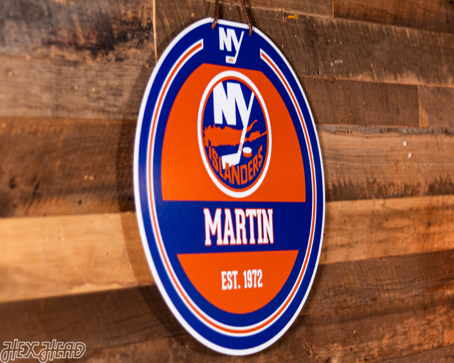 New York Islanders Personalized Monogram Metal Art