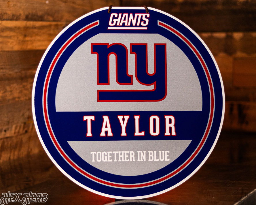 New York Giants Personalized Monogram Metal Art