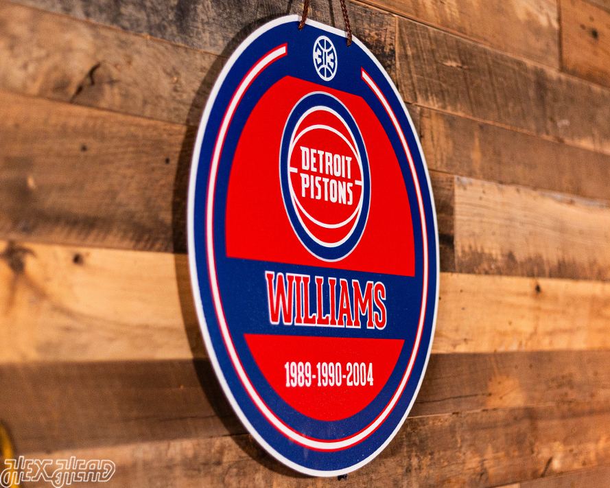 Detroit Pistons Personalized Monogram Metal Art