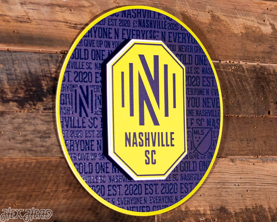 Nashville SC CRAFT SERIES 3D Embossed Metal Wall Art