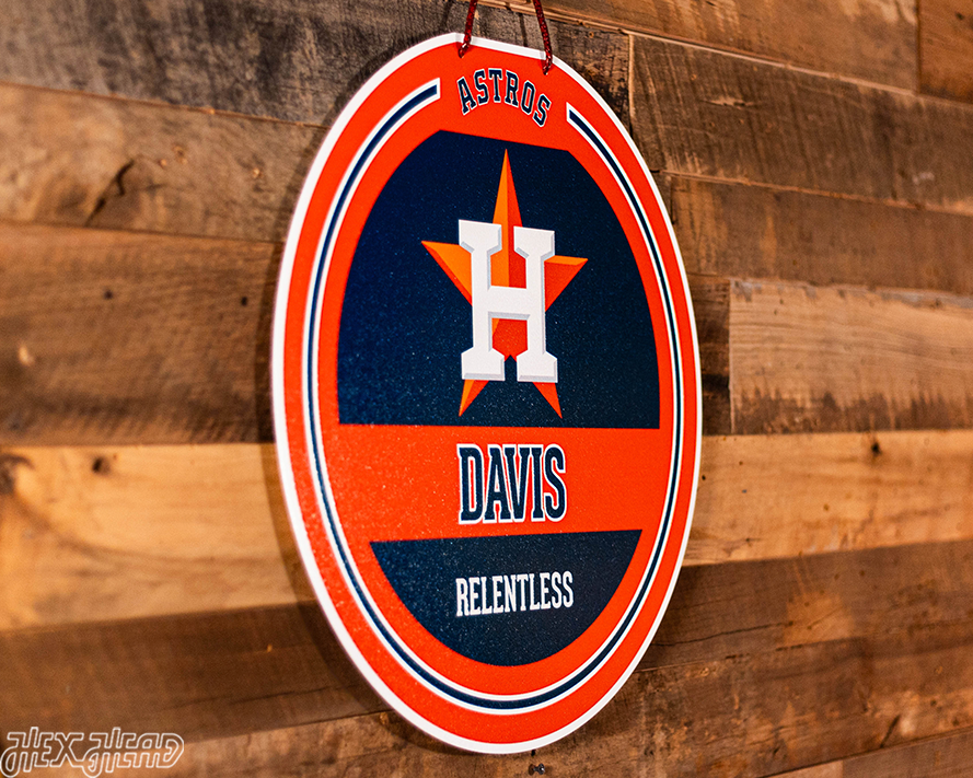 Houston Astros Personalized Monogram Metal Art