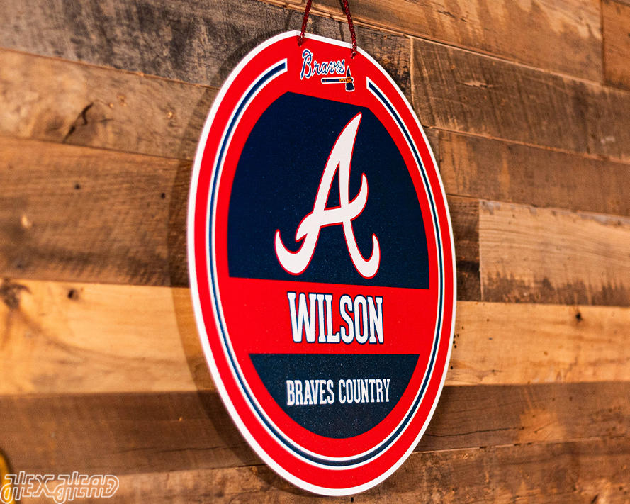 Atlanta Braves Personalized Monogram Metal Art