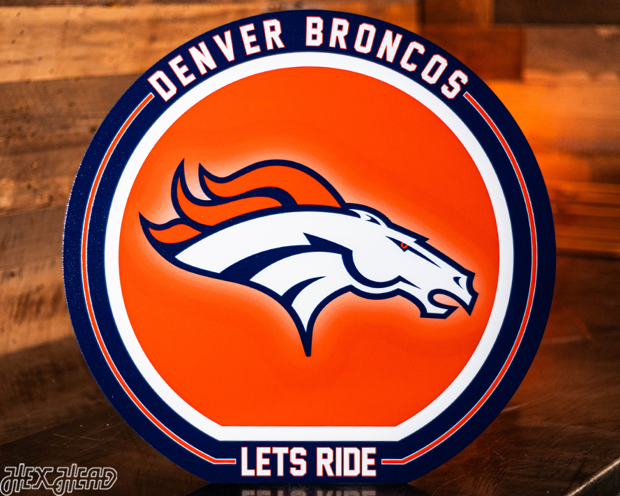 VARSITY Collection- SINGLE Layer Denver Broncos Metal Wall Art