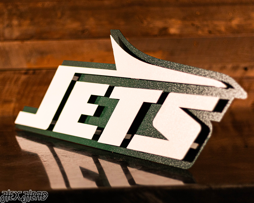 New York Jets Logo 3D Vintage Metal Wall Art