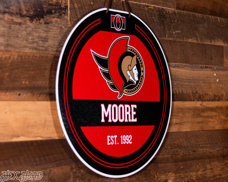 Ottawa Senators Personalized Monogram Metal Art