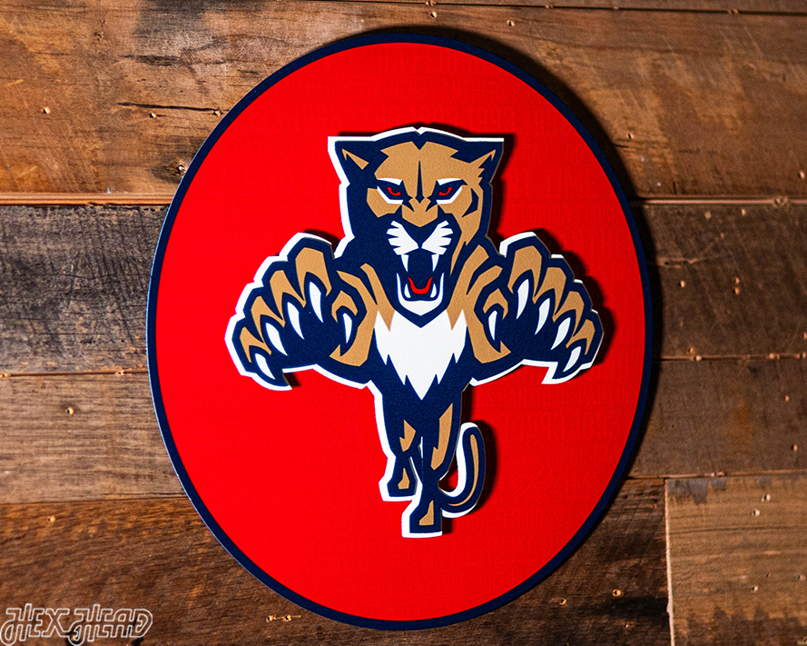 Florida Panthers CRAFT SERIES 3D Vintage Metal Wall Art