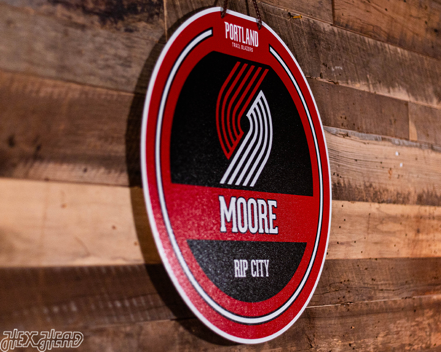 Portland Trail Blazers Personalized Monogram Metal Art