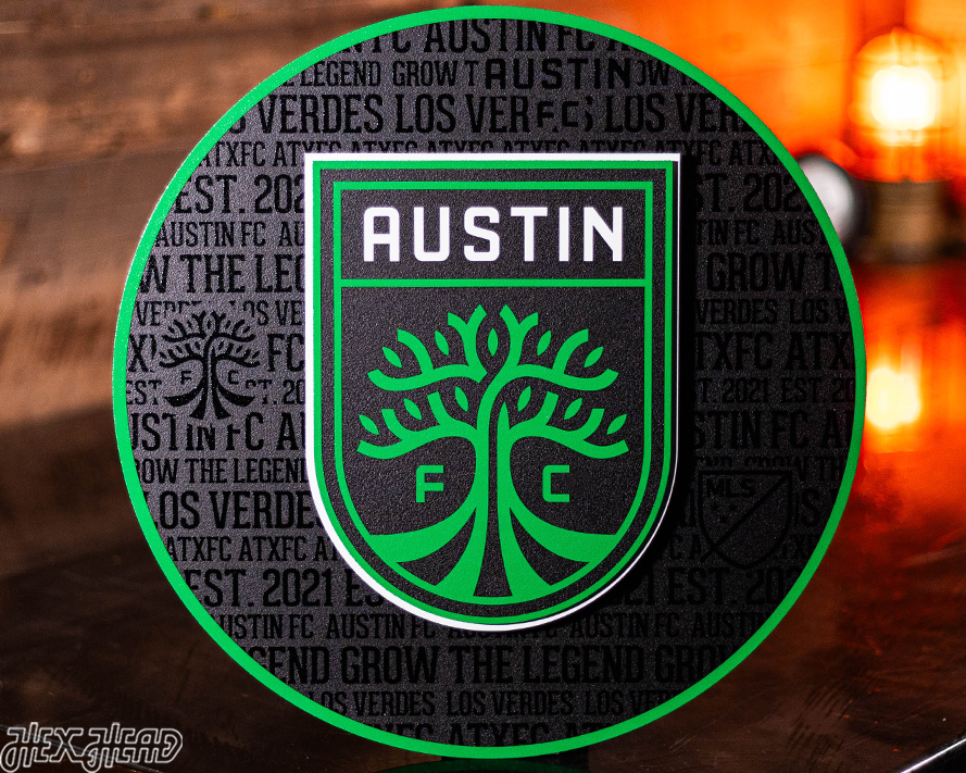 Austin FC CRAFT SERIES 3D Embossed Metal Wall Art