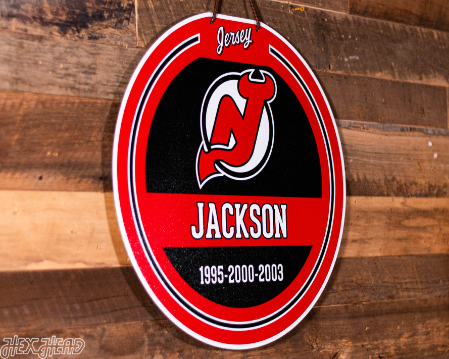 New Jersey Devils Personalized Monogram Metal Art