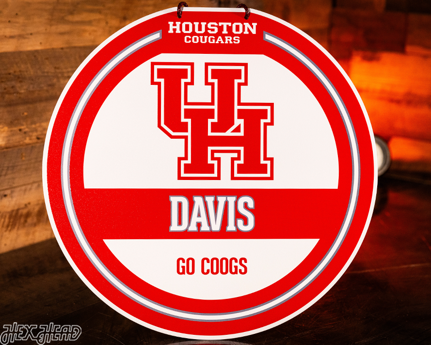 Houston Cougars Personalized Monogram Metal Art