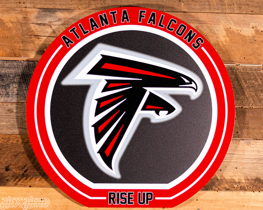 VARSITY Collection- SINGLE Layer Atlanta Falcons Metal Wall Art