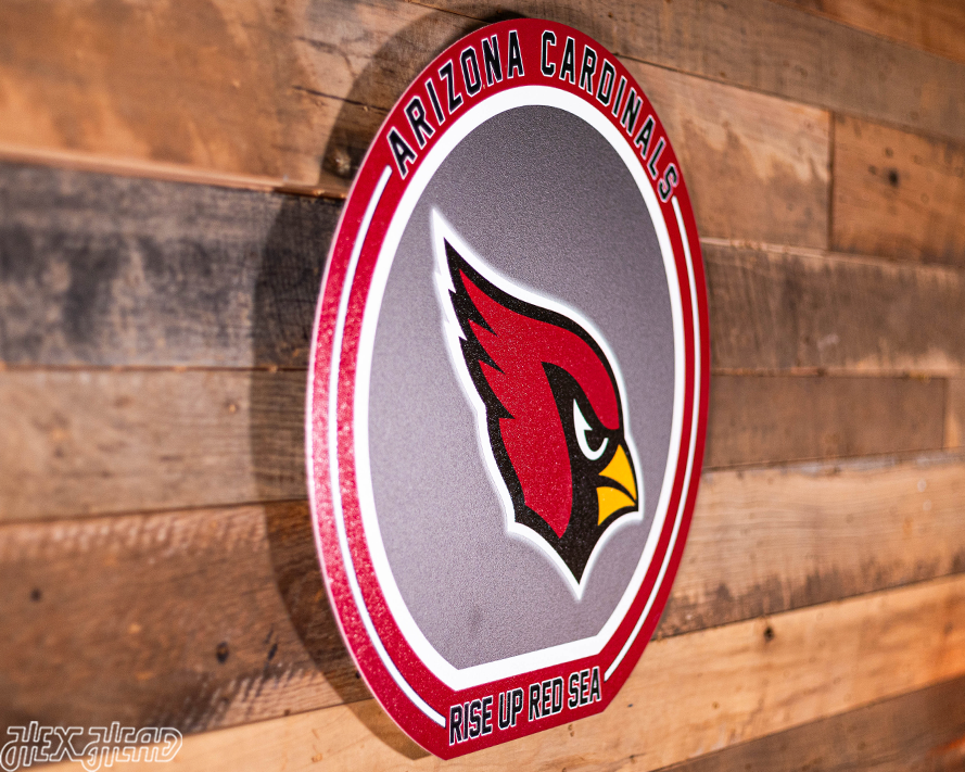 VARSITY Collection- SINGLE Layer Arizona Cardinals Metal Wall Art