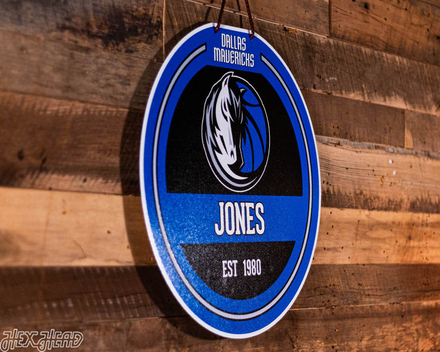 Dallas Mavericks Personalized Monogram Metal Art