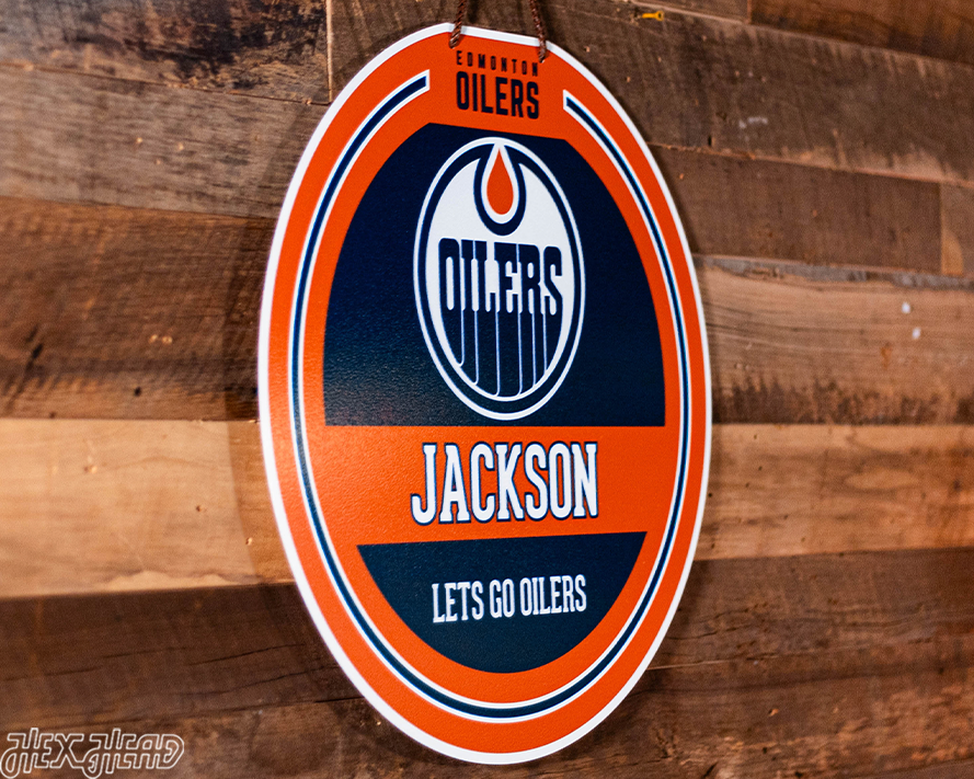 Edmonton Oilers Personalized Monogram Metal Art