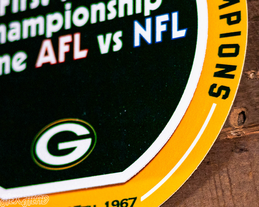 Green Bay Packers "1967" Super Bowl "Double Play" On the Shelf or on the Wall Art