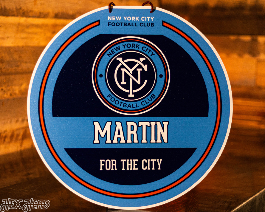 New York City FC Personalized Monogram Metal Art