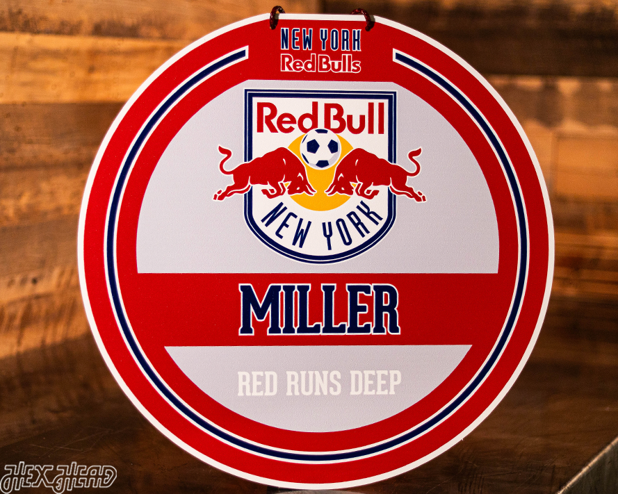 New York Red Bulls Personalized Monogram Metal Art